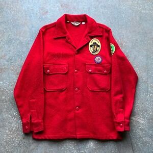 Vintage Red Wool Boy Scouts of America Assistant Scoutmaster Jacket Size 40